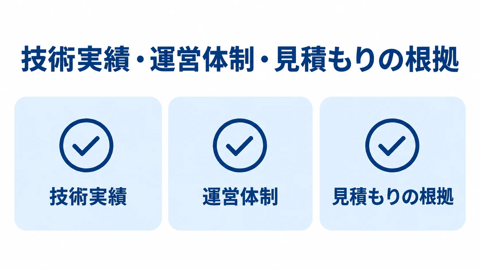 PHP解析会社を比べる3つの確認項目 技術実績、運営体制、見積もりの根拠を並べた3項目のチェックリスト