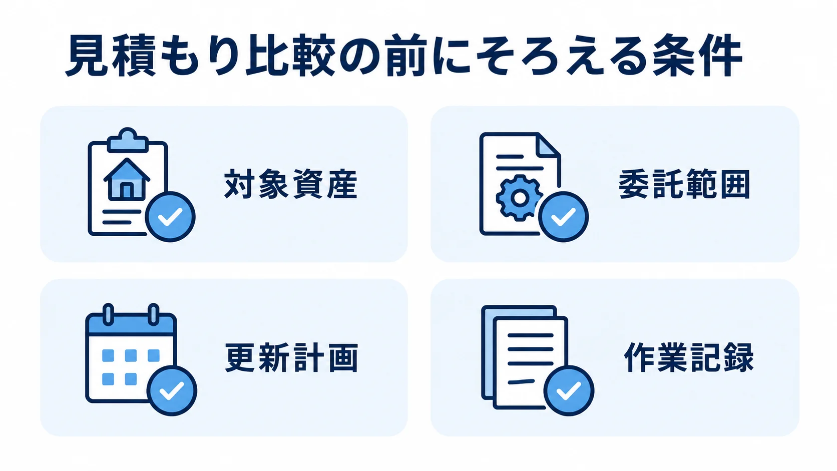 ITシステム維持管理の見積もりでそろえる4項目 見積もり比較の前に確認する対象資産、委託範囲、更新計画、作業記録のチェックリスト