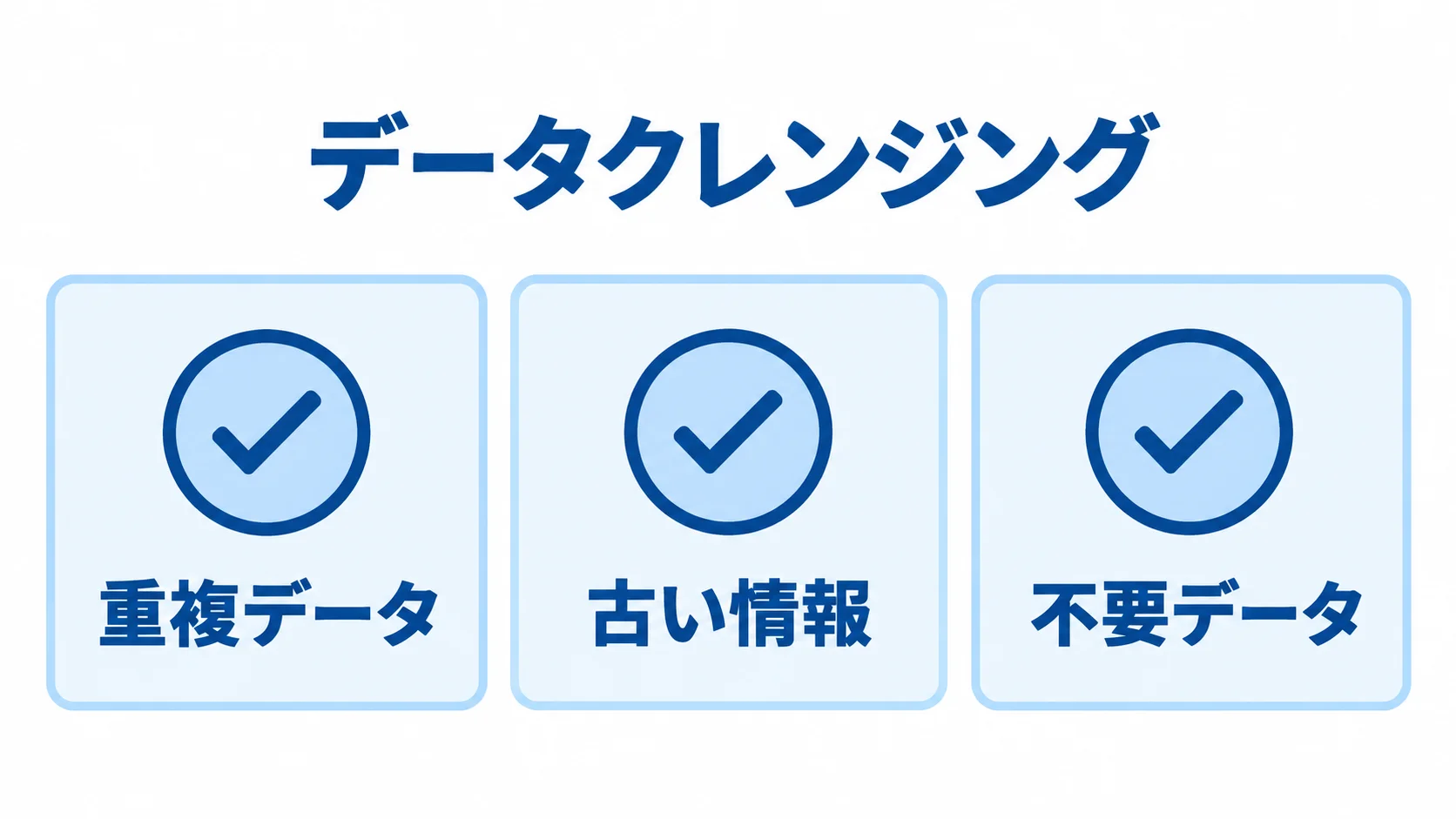 データ移行前のクレンジング項目 移行前に確認する重複データ、古い情報、不要データの3項目